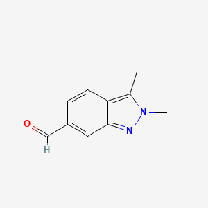 molecular formula C10H10N2O B2754699 2,3-二甲基-2H-吲唑-6-甲醛 CAS No. 1234615-85-0