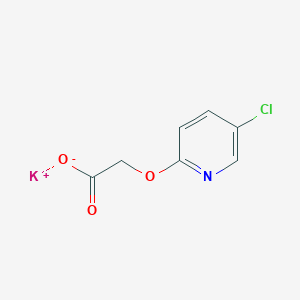 molecular formula C7H5ClKNO3 B2754701 Potassium;2-(5-chloropyridin-2-yl)oxyacetate CAS No. 2253640-55-8