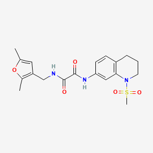 N1-((2,5-dimethylfuran-3-yl)methyl)-N2-(1-(methylsulfonyl)-1,2,3,4-tetrahydroquinolin-7-yl)oxalamide