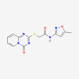 N-(5-methylisoxazol-3-yl)-2-((4-oxo-4H-pyrido[1,2-a][1,3,5]triazin-2-yl)thio)acetamide