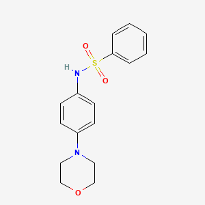 molecular formula C16H18N2O3S B2754719 N-[4-(吗啉-4-基)苯基]苯磺酰胺 CAS No. 300816-17-5