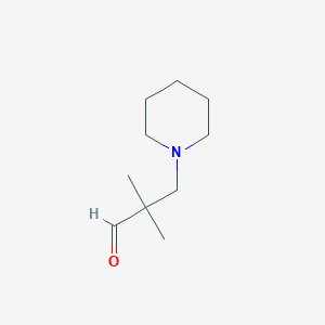 molecular formula C10H19NO B2754722 2,2-Dimethyl-3-(piperidin-1-yl)propanal CAS No. 37591-27-8