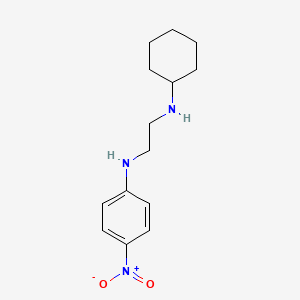 molecular formula C14H21N3O2 B2754724 N1-Cyclohexyl-N2-(4-nitrophenyl)ethane-1,2-diamine CAS No. 1820683-89-3