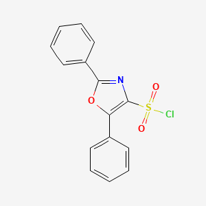 molecular formula C15H10ClNO3S B2754725 2,5-Diphenyl-1,3-oxazole-4-sulfonyl chloride CAS No. 1432284-72-4