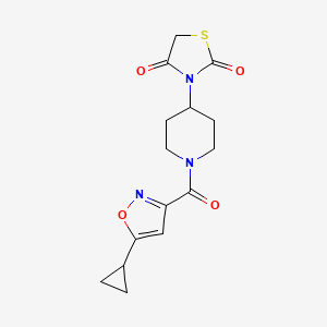 3-(1-(5-Cyclopropylisoxazole-3-carbonyl)piperidin-4-yl)thiazolidine-2,4-dione