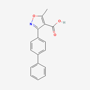 5-Methyl-3-(4-phenylphenyl)-1,2-oxazole-4-carboxylic acid