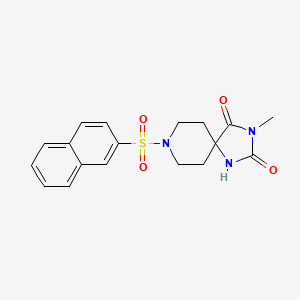 3-Methyl-8-(naphthalen-2-ylsulfonyl)-1,3,8-triazaspiro[4.5]decane-2,4-dione