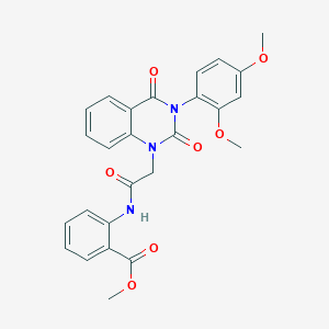 methyl 2-(2-(3-(2,4-dimethoxyphenyl)-2,4-dioxo-3,4-dihydroquinazolin-1(2H)-yl)acetamido)benzoate