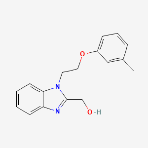 molecular formula C17H18N2O2 B2754749 [1-(2-m-Tolyloxy-ethyl)-1H-benzoimidazol-2-yl]-methanol CAS No. 440097-89-2