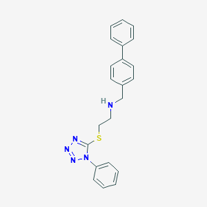 molecular formula C22H21N5S B275476 N-(biphenyl-4-ylmethyl)-2-[(1-phenyl-1H-tetrazol-5-yl)sulfanyl]ethanamine 