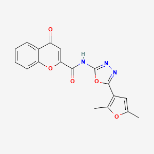 N-(5-(2,5-dimethylfuran-3-yl)-1,3,4-oxadiazol-2-yl)-4-oxo-4H-chromene-2-carboxamide