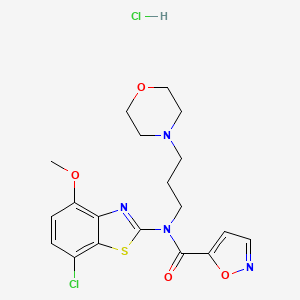 N-(7-chloro-4-methoxybenzo[d]thiazol-2-yl)-N-(3-morpholinopropyl)isoxazole-5-carboxamide hydrochloride