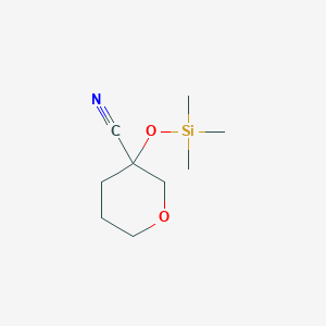 3-[(Trimethylsilyl)oxy]oxane-3-carbonitrile