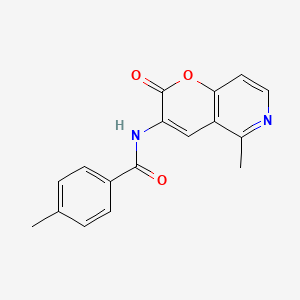 4-methyl-N-(5-methyl-2-oxo-2H-pyrano[3,2-c]pyridin-3-yl)benzenecarboxamide