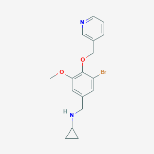 molecular formula C17H19BrN2O2 B275477 N-[3-bromo-5-methoxy-4-(pyridin-3-ylmethoxy)benzyl]cyclopropanamine 