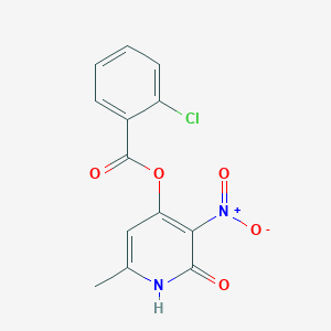 (6-methyl-3-nitro-2-oxo-1H-pyridin-4-yl) 2-chlorobenzoate