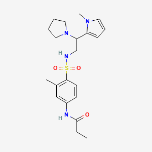 N-(3-methyl-4-(N-(2-(1-methyl-1H-pyrrol-2-yl)-2-(pyrrolidin-1-yl)ethyl)sulfamoyl)phenyl)propionamide