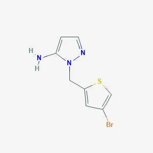 molecular formula C8H8BrN3S B2754775 1-[(4-bromothiophen-2-yl)methyl]-1H-pyrazol-5-amine CAS No. 956453-87-5