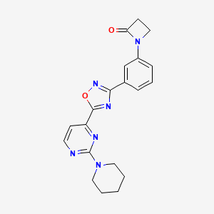1-(3-{5-[2-(Piperidin-1-yl)pyrimidin-4-yl]-1,2,4-oxadiazol-3-yl}phenyl)azetidin-2-one