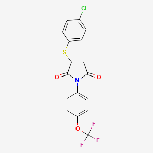 3-(4-Chlorophenylthio)-1-[4-(trifluoromethoxy)phenyl]azolidine-2,5-dione