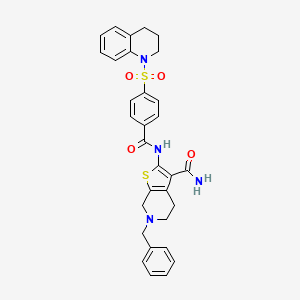6-benzyl-2-(4-((3,4-dihydroquinolin-1(2H)-yl)sulfonyl)benzamido)-4,5,6,7-tetrahydrothieno[2,3-c]pyridine-3-carboxamide