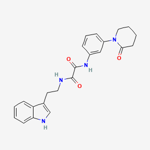 N1-(2-(1H-indol-3-yl)ethyl)-N2-(3-(2-oxopiperidin-1-yl)phenyl)oxalamide