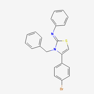 3-benzyl-4-(4-bromophenyl)-N-phenyl-1,3-thiazol-2-imine