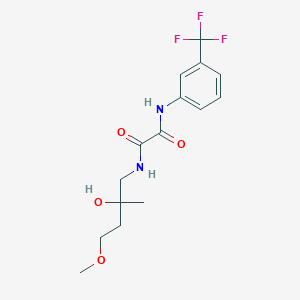 molecular formula C15H19F3N2O4 B2754785 N1-(2-羟基-4-甲氧基-2-甲基丁基)-N2-(3-(三氟甲基)苯基)草酰胺 CAS No. 2309752-56-3