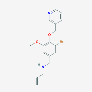 molecular formula C17H19BrN2O2 B275479 N-[3-bromo-5-methoxy-4-(pyridin-3-ylmethoxy)benzyl]prop-2-en-1-amine 