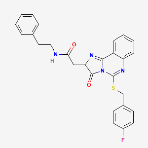 2-(5-((4-fluorobenzyl)thio)-3-oxo-2,3-dihydroimidazo[1,2-c]quinazolin-2-yl)-N-phenethylacetamide