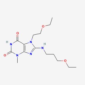 7-(2-Ethoxyethyl)-8-(3-ethoxypropylamino)-3-methylpurine-2,6-dione