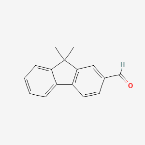molecular formula C16H14O B2754799 9,9-Dimethyl-9H-fluorene-2-carbaldehyde CAS No. 948300-71-8