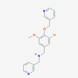 molecular formula C20H20BrN3O2 B275480 1-[3-bromo-5-methoxy-4-(pyridin-3-ylmethoxy)phenyl]-N-(pyridin-3-ylmethyl)methanamine 