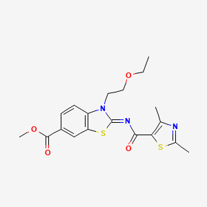 (Z)-methyl 2-((2,4-dimethylthiazole-5-carbonyl)imino)-3-(2-ethoxyethyl)-2,3-dihydrobenzo[d]thiazole-6-carboxylate