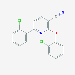 2-(2-Chlorophenoxy)-6-(2-chlorophenyl)pyridine-3-carbonitrile