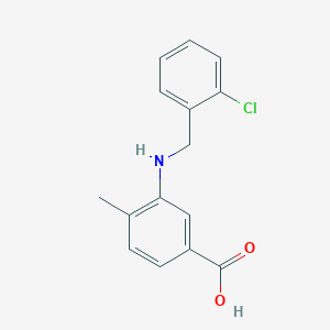 molecular formula C15H14ClNO2 B275481 3-[(2-Chlorobenzyl)amino]-4-methylbenzoic acid 