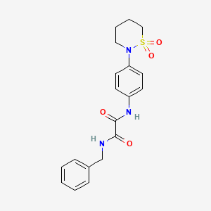 molecular formula C19H21N3O4S B2754816 N-苄基-N'-[4-(1,1-二氧代噻嗪-2-基)苯基]草酰胺 CAS No. 899976-44-4