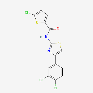 molecular formula C14H7Cl3N2OS2 B2754818 5-氯-N-(4-(3,4-二氯苯基)噻唑-2-基)噻吩-2-羧酰胺 CAS No. 330678-03-0