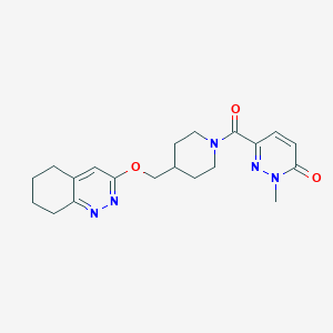 2-methyl-6-(4-(((5,6,7,8-tetrahydrocinnolin-3-yl)oxy)methyl)piperidine-1-carbonyl)pyridazin-3(2H)-one