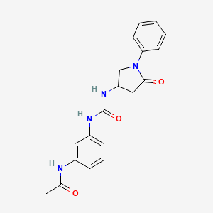 N-(3-(3-(5-oxo-1-phenylpyrrolidin-3-yl)ureido)phenyl)acetamide