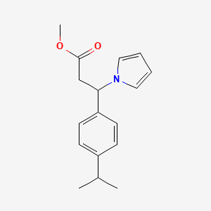 molecular formula C17H21NO2 B2754824 methyl 3-(4-isopropylphenyl)-3-(1H-pyrrol-1-yl)propanoate CAS No. 477850-23-0