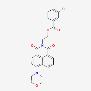 2-(6-Morpholin-4-yl-1,3-dioxobenzo[de]isoquinolin-2-yl)ethyl 3-chlorobenzoate