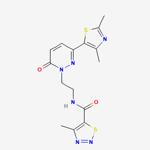 N-(2-(3-(2,4-dimethylthiazol-5-yl)-6-oxopyridazin-1(6H)-yl)ethyl)-4-methyl-1,2,3-thiadiazole-5-carboxamide