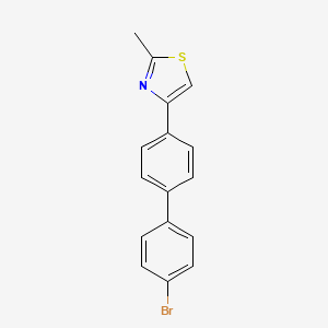molecular formula C16H12BrNS B2754834 4-(4'-Bromo-4-biphenylyl)-2-methylthiazole CAS No. 1421262-90-9