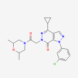 1-(3-chlorophenyl)-4-cyclopropyl-6-(2-(2,6-dimethylmorpholino)-2-oxoethyl)-1H-pyrazolo[3,4-d]pyridazin-7(6H)-one