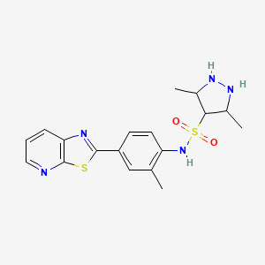 3,5-dimethyl-N-(2-methyl-4-{[1,3]thiazolo[5,4-b]pyridin-2-yl}phenyl)-1H-pyrazole-4-sulfonamide