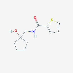 molecular formula C11H15NO2S B2754848 N-((1-hydroxycyclopentyl)methyl)thiophene-2-carboxamide CAS No. 1215660-48-2