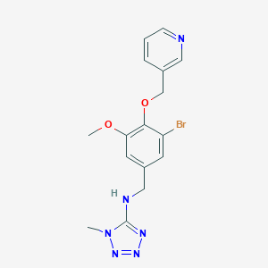 molecular formula C16H17BrN6O2 B275485 N-[3-bromo-5-methoxy-4-(pyridin-3-ylmethoxy)benzyl]-1-methyl-1H-tetrazol-5-amine 