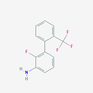 molecular formula C13H9F4N B2754857 3-Amino-2-fluoro-2'-(trifluoromethyl)biphenyl CAS No. 1261806-38-5
