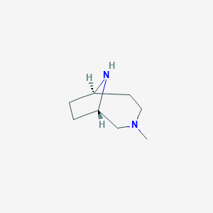 molecular formula C8H16N2 B2754879 rac-(1S,6R)-3-甲基-3,9-二氮杂双环[4.2.1]壬烷 CAS No. 1487346-91-7